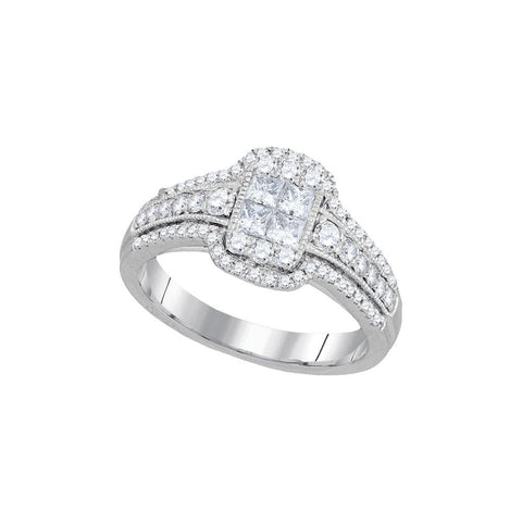 1 CTW-Diamond INVISIBLE BRIDAL RING