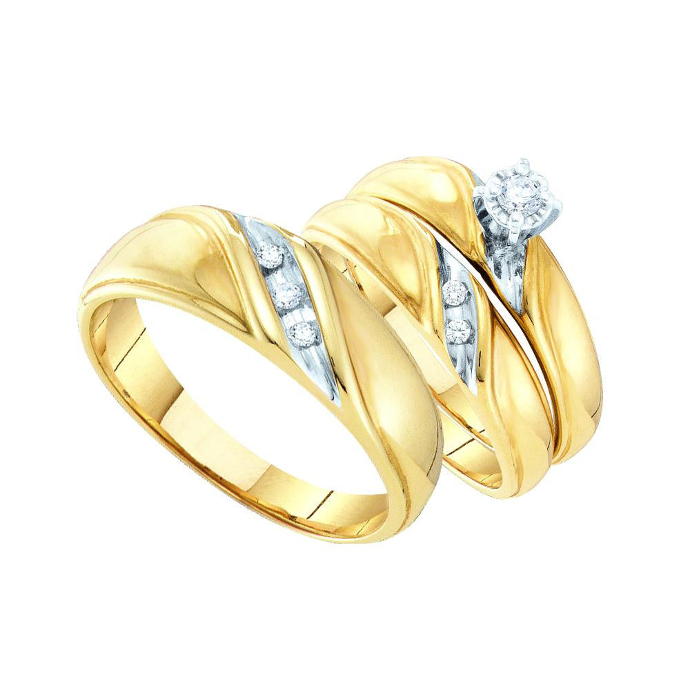 1-6CT-Diamond RD-CENTER TRIO SET