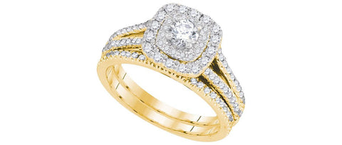 1 CTW-Diamond 1-4CT-CRD BRIDAL SET CERTIFIED