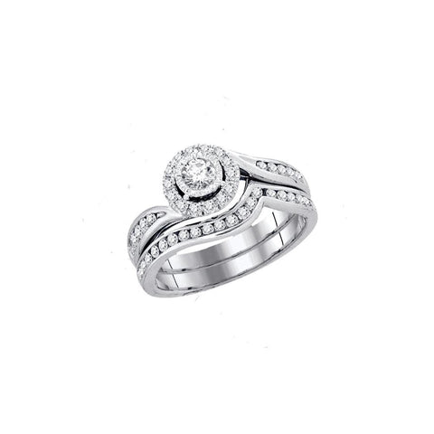 3-4CTW-Diamond 1-5CT-CRD BRIDAL SET