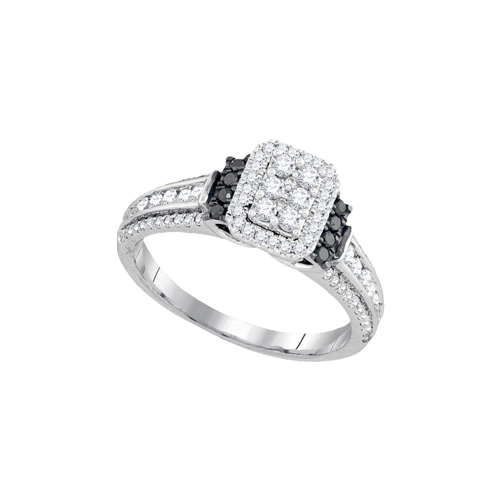 3-4CTW-Diamond BLACK BRIDAL RING