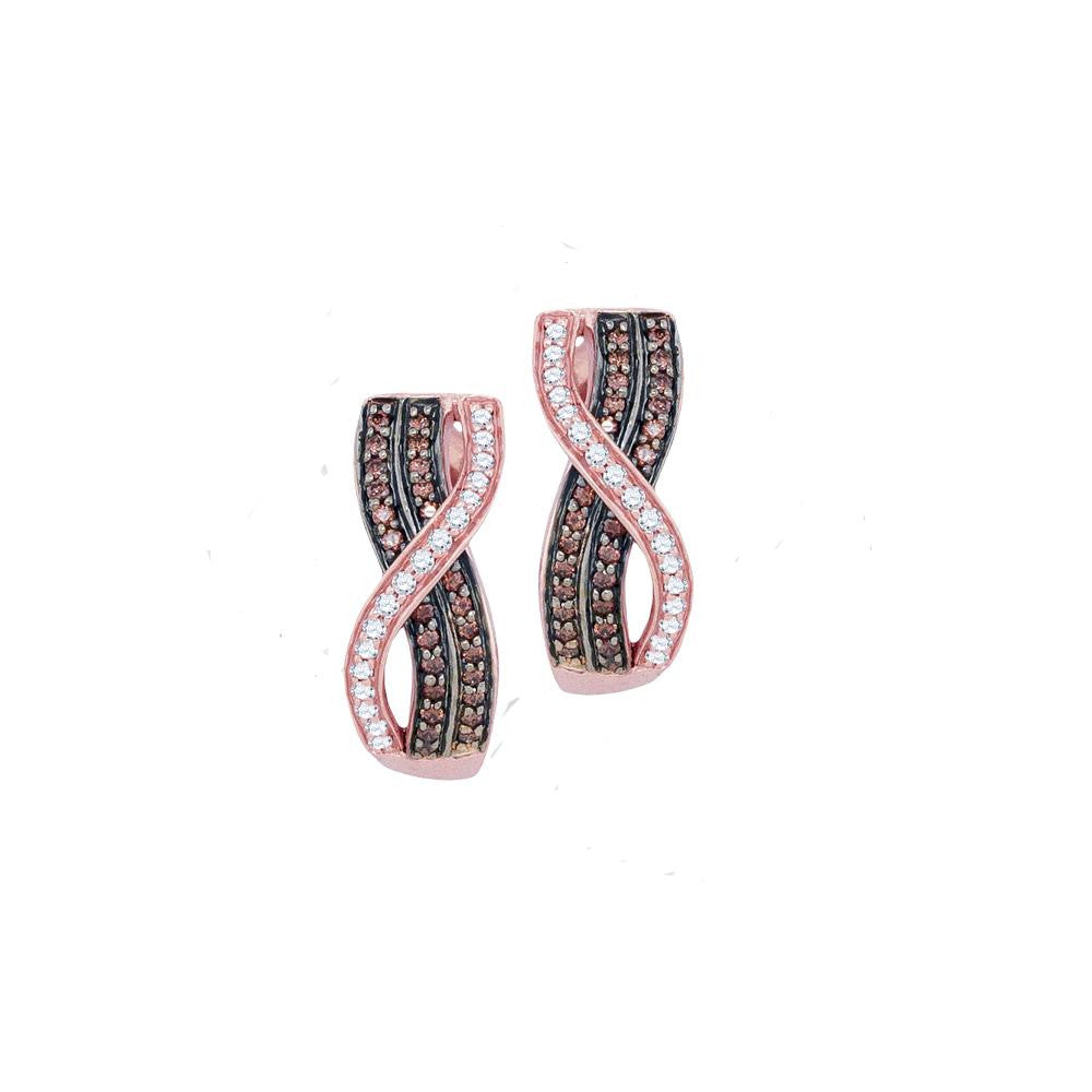 1-2CTW-Diamond BROWN  EARRINGS