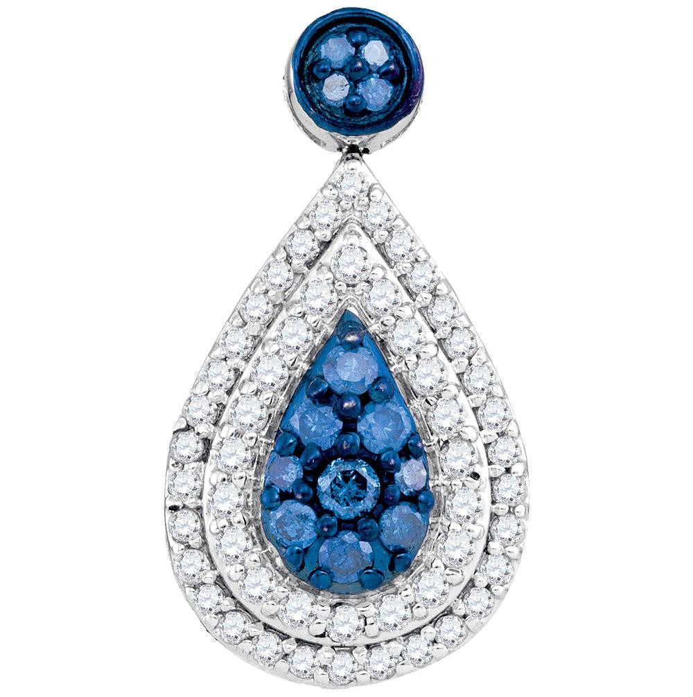 1-2CTW-Diamond BLUE  PENDANT