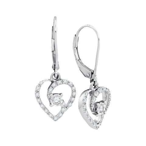 1-4CTW-Diamond HEART EARRINGS