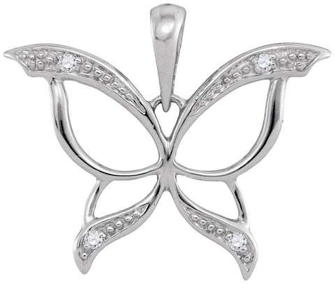 0.03CTW-Diamond BUTTERFLY PENDANT