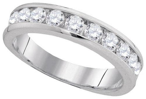 14KT White Gold 1.03CTW DIAMOND MACHINE-SET BAND