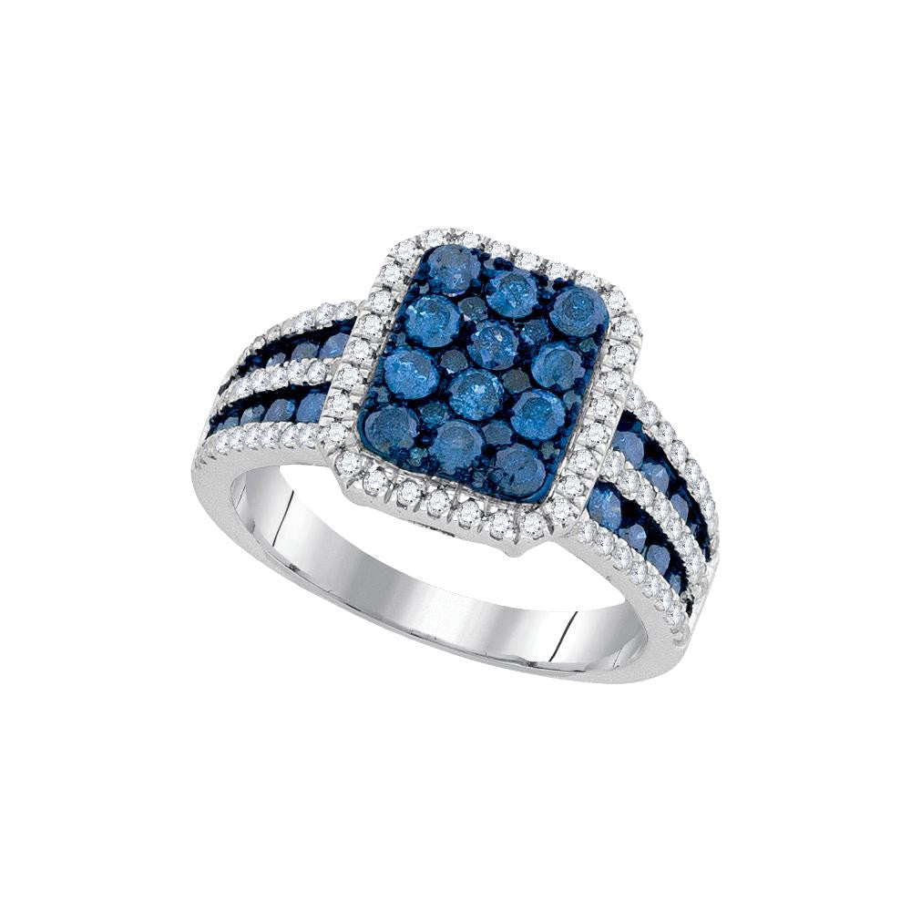 1 5-8CTW-Diamond FASHION BLUE RING