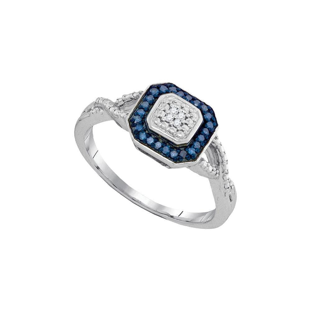 1-10CTW-Diamond FASHION BLUE RING