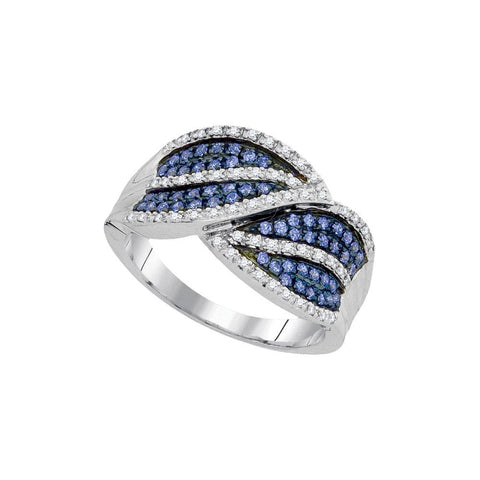 3-8CTW-Diamond FASHION BLUE RING