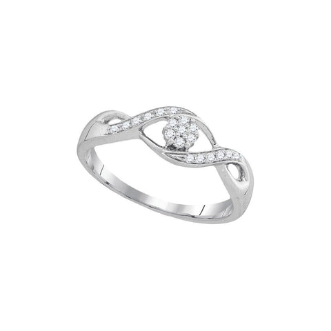 1-8CTW-Diamond FLOWER RING