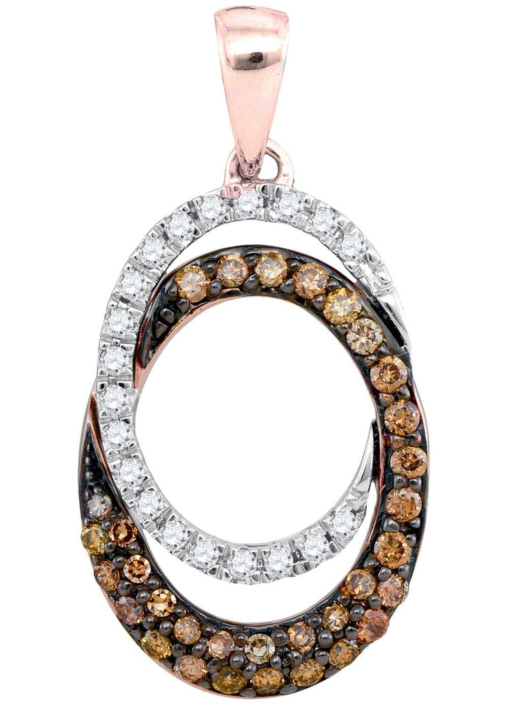 1-2CTW-Diamond BROWN  PENDANT