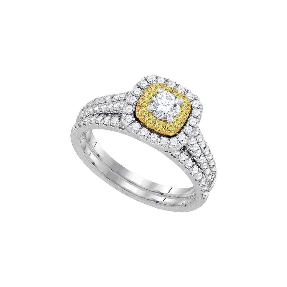 1 CTW-Diamond 1-5CT-CRD YELLOW BRIDAL SET