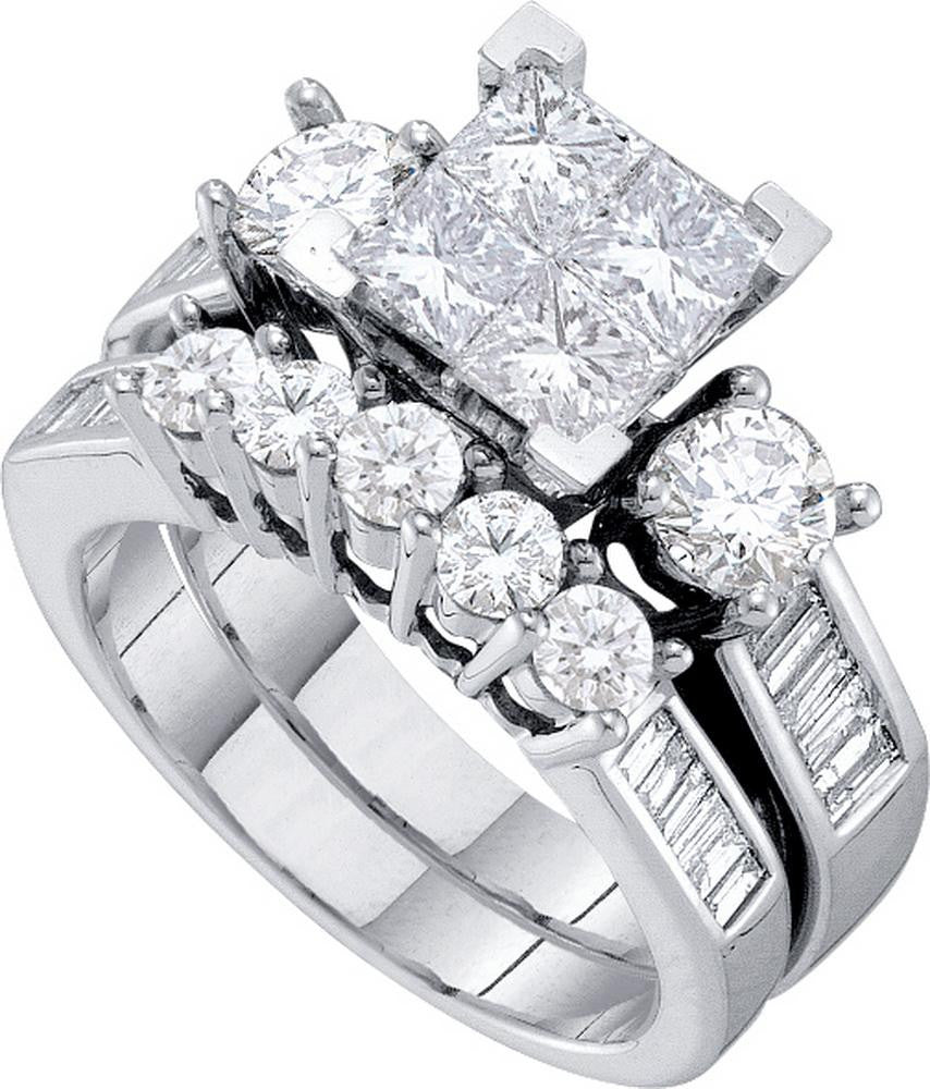 2 CT-Diamond S=2*1-4 INVISIBLE BRIDAL SET