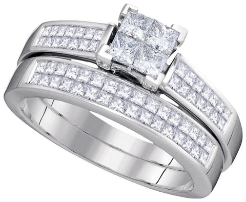 1 CT-Diamond INVISIBLE BRIDAL SET