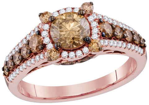 1 1-2CTW-Diamond BROWN  RING