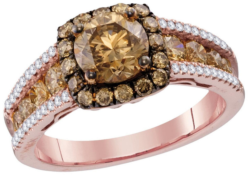 2 CTW-Diamond BROWN  RING