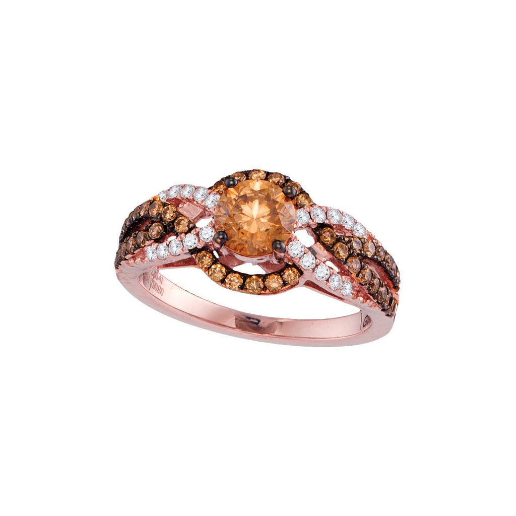 1  1-4CTW-Diamond FASHION BROWN RING