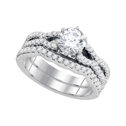 1 1-4CTW-Diamond 3-4CT-CRD BRIDAL SET