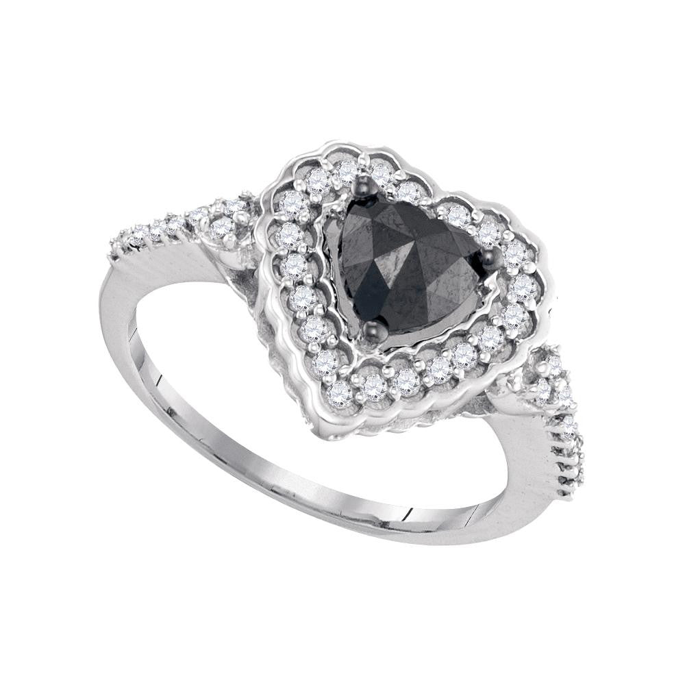 1 CTW-Diamond FASHION BLACK RING