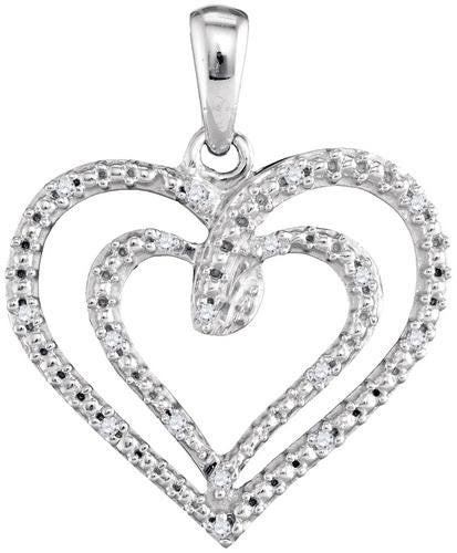 925 Sterling Silver White 0.05CTW DIAMOND FASHION PENDANT