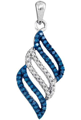 1-4CTW-Diamond FASHION BLUE PENDANT