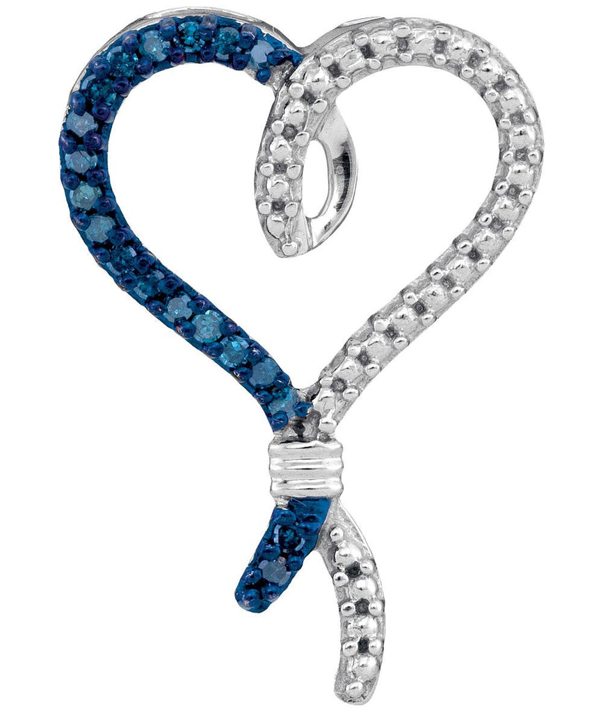 1-8CTW-Diamond FASHION BLUE PENDANT