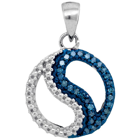 1-10CTW-Diamond FASHION BLUE PENDANT