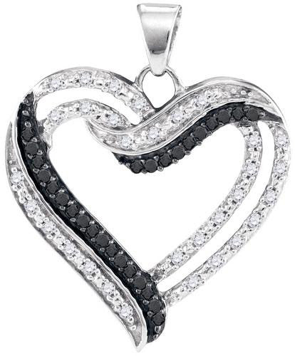 925 Sterling Silver White 0.12CTW DIAMOND FASHION PENDANT