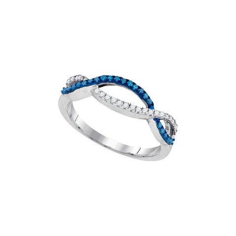 1-5CTW-Diamond FASHION BLUE RING