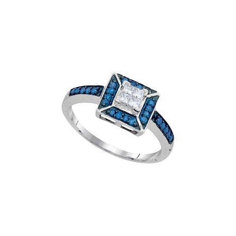 1-3CTW-Diamond BLUE  RING