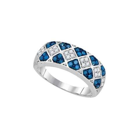 1-2CTW-Diamond FASHION BLUE RING