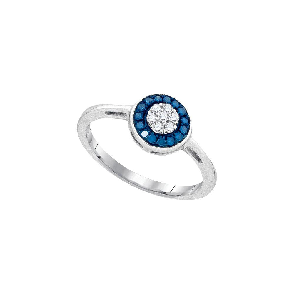 1-5CTW-Diamond FASHION BLUE RING