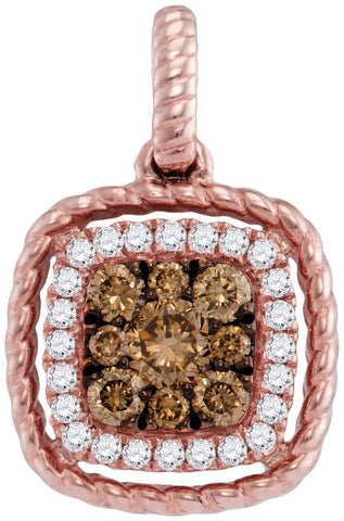 1-3CTW-Diamond BROWN  PENDANT