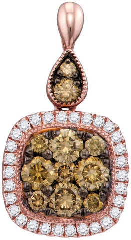 5-8CTW-Diamond BROWN  PENDANT