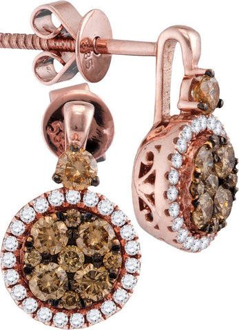 7-8CTW-Diamond BROWN  EARRINGS