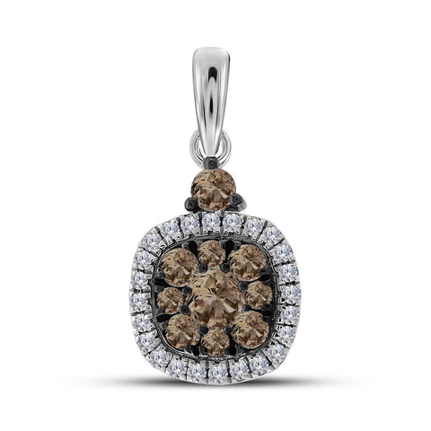 1-2CTW-Diamond FASHION BROWN PENDANT