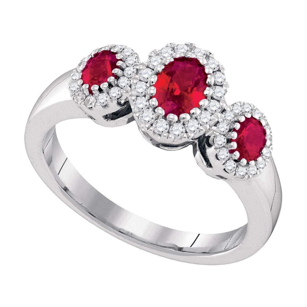 1-4CTW-Diamond 1 (MIN)CT RUBY RING