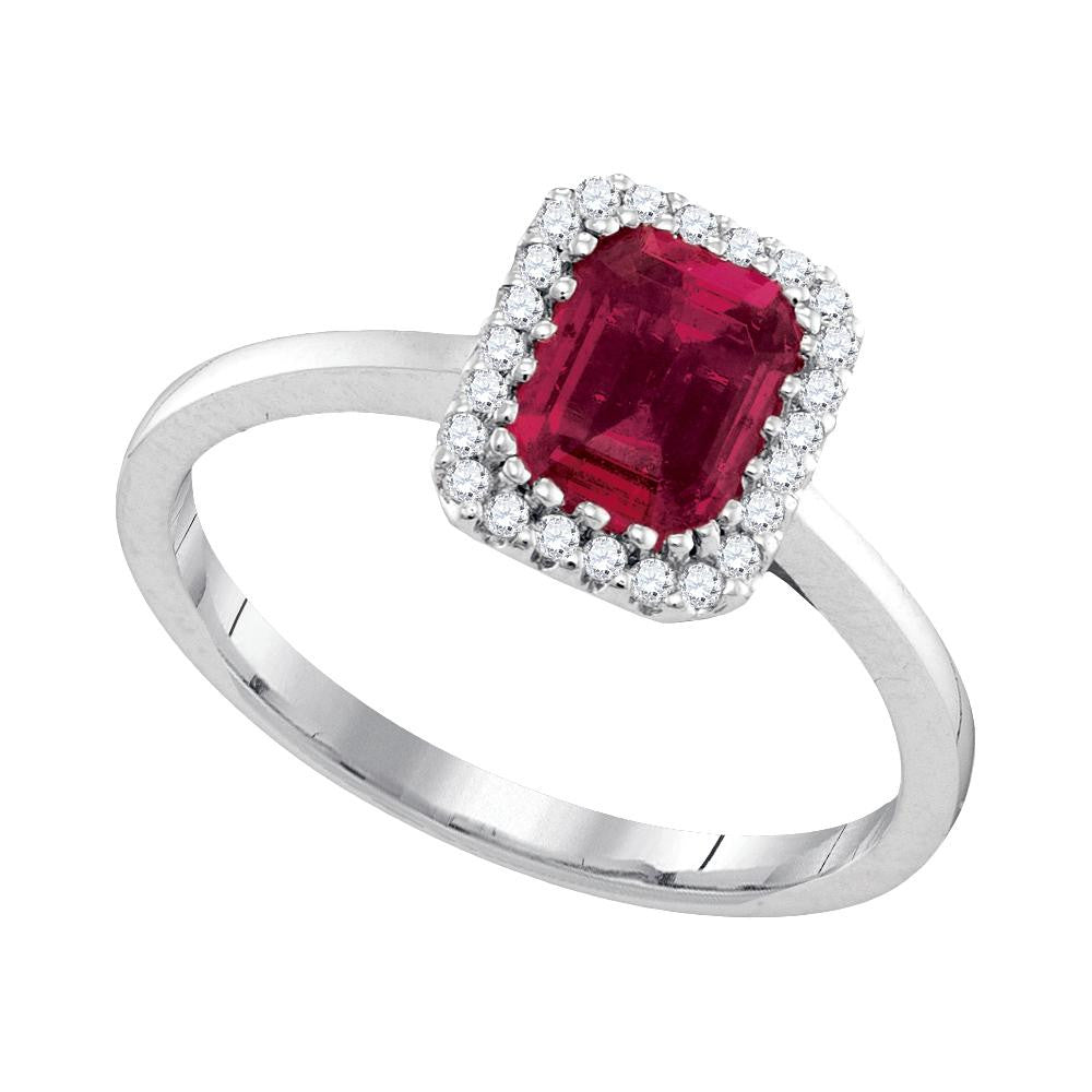 1-8CTW-Diamond 1 (MIN)CT RUBY RING