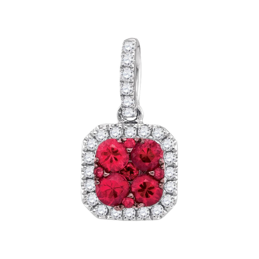 1-6CTW-Diamond 3-8(MIN)CT RUBY PENDANT