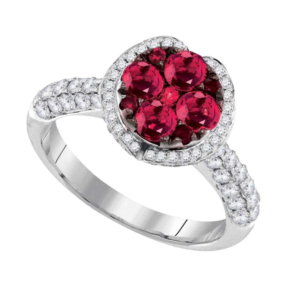 1 CTW-Diamond 7-8(MIN)CT RUBY RING