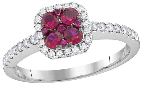 1-4CTW-Diamond 3-8(MIN)CT RUBY RING