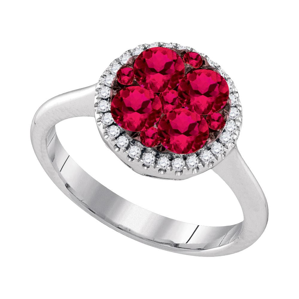 1-8CTW-Diamond 1 (MIN)CT RUBY RING