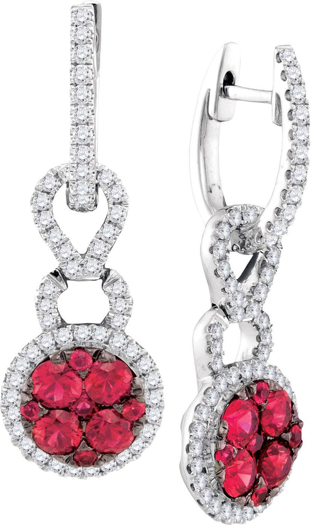 5-8CTW-Diamond 1 1-5(MIN)CT RUBY EARRING