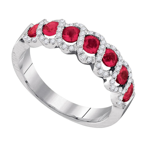 1-3CTW-Diamond 3-4(MIN)CT RUBY BAND