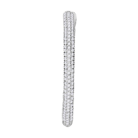 2 CTW-Diamond HOOPS EARRINGS