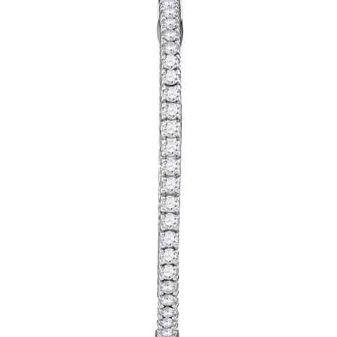 2  7-8CTW-Diamond HOOPS EARRINGS