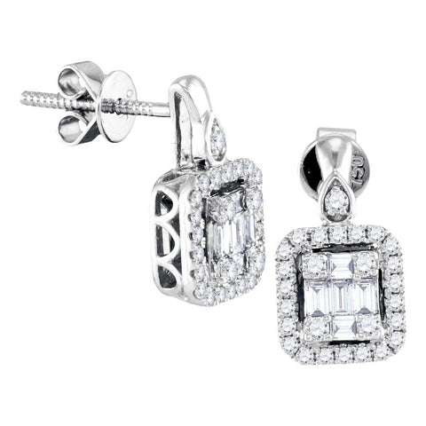 5-8CTW-Diamond CLUSTER EARRING