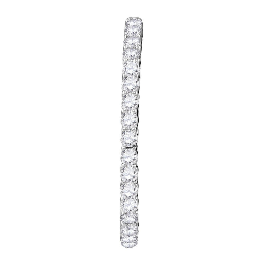 4 CTW-Diamond HOOPS EARRINGS