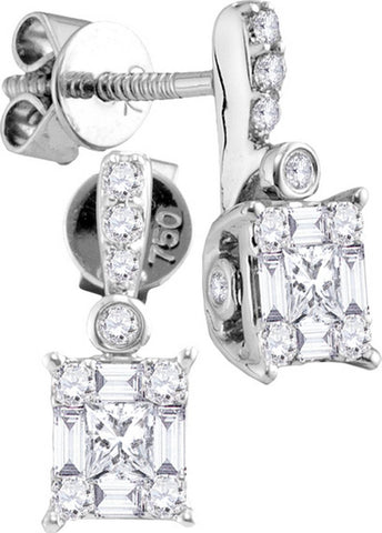 3-4CTW-Diamond CLUSTER EARRING