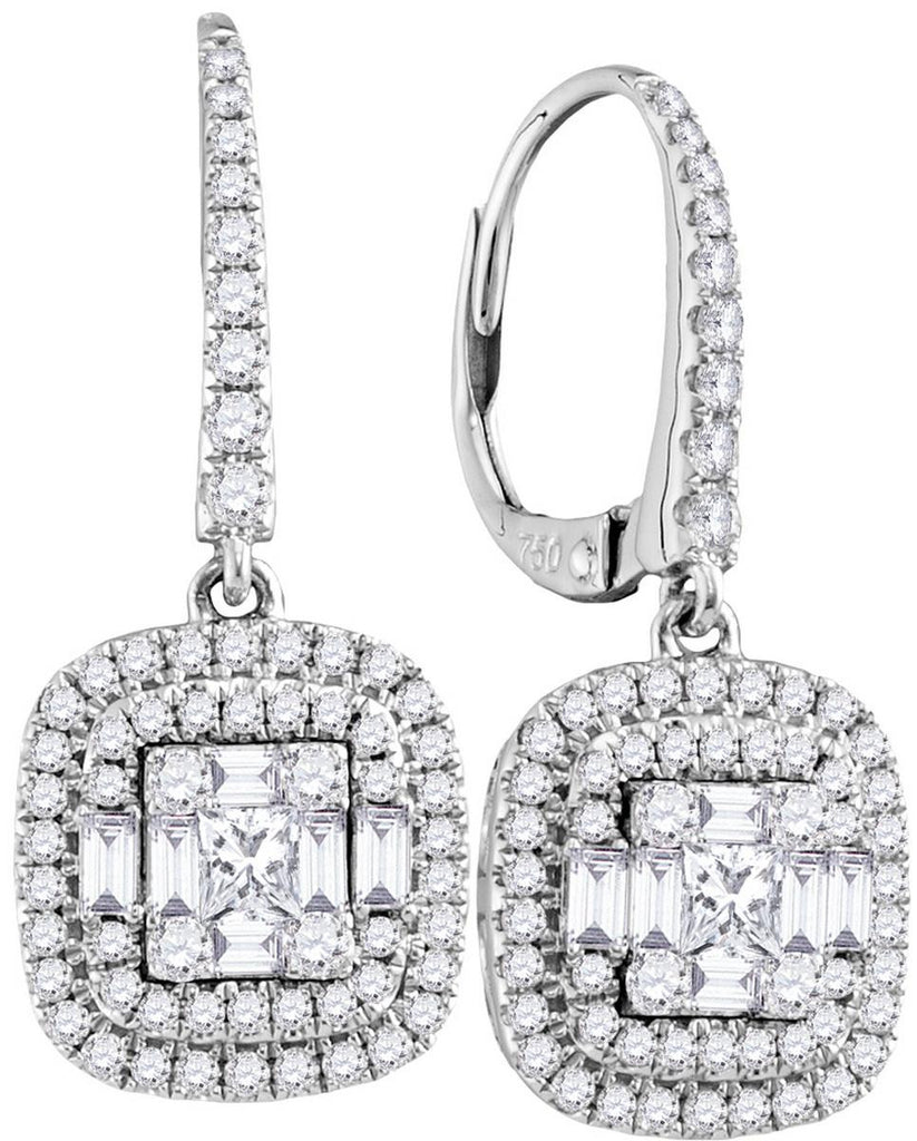 1 CTW-Diamond CLUSTER EARRING